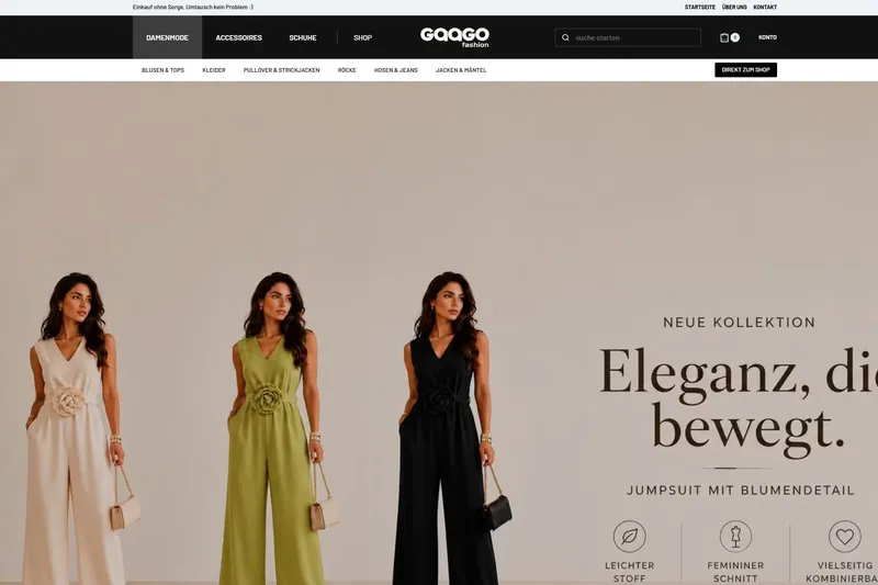 Webseite von gaago.de - Mode