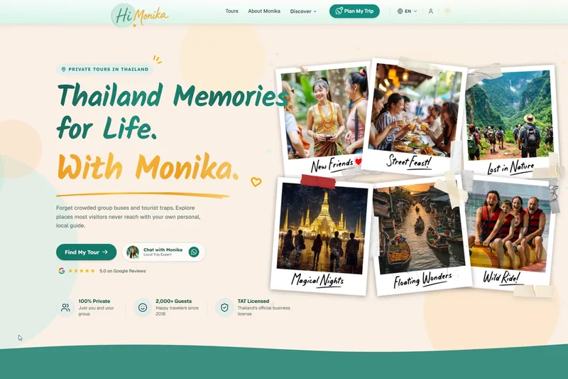 Webseite von himonika.com - Tourismus