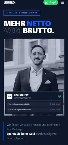 Mobile-Ansicht von Leifeld Finanzen