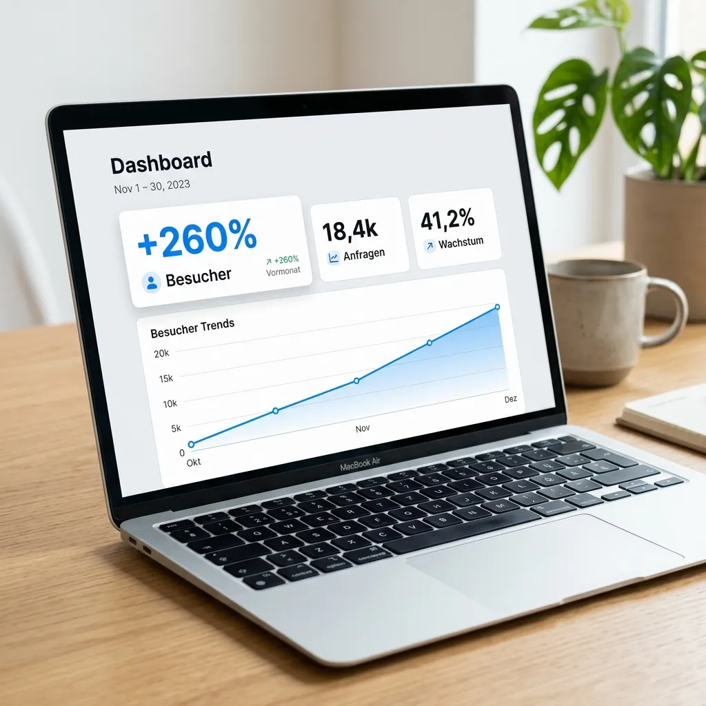 Clean und übersichtliches Reporting Dashboard